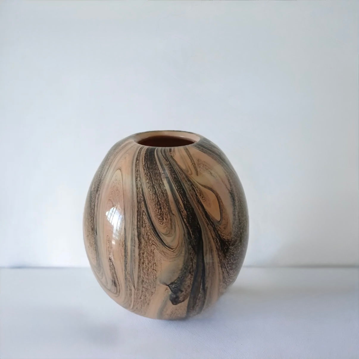 Hazel Marbled Glass Vase